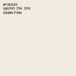 #F3EAE0 - Dawn Pink Color Image